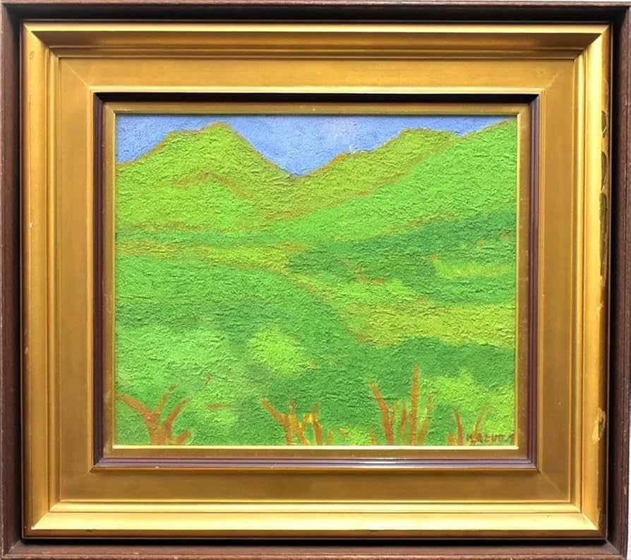 「真作」やましたせいぜん「ロンドンの夜」風景画　油彩画　額装　サイン有り　F6号 Yahoo!オークション - 真作 油彩画 油絵 松山清一 風景画 F6号